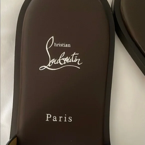 Christian Louboutin Brown Men's Slides - Picture 2 of 9